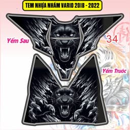 Tem Dán Nhựa Nhám Vario 125-150 2018 - 2022  decal 3lớp chống thấm nước 4