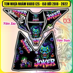 Tem dán nhựa nhám Joker cho Vario 125 150 đời 2018-2022 dễ dán, phong cách mới hot trend 3