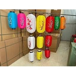 ĐỀN LỒNG -ĐÈN VẢI  HOA ĐÀO trang trí Trung thu, Tết đèn hoa mai chống nước  6