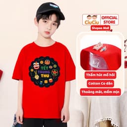 Áo Thun Tết Đoàn Viên Trung Thu Cho Bé CIUCIU KID Vải Cotton Co Dãn Mềm Mịn Thấm Hút Mồ Hôi 3