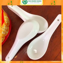 Combo 10 Thìa ăn súp phở chất liệu sứ trắng đẹp và an toàn 1
