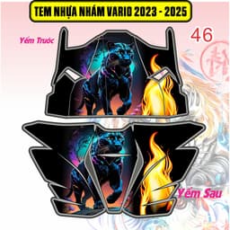 tem vario tem dán yếm đen nhựa nhám vario 125 2023 - 2025 mẫu mới 6