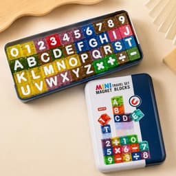 Đồ Chơi Nam Châm Xếp Hình Block Chữ Cái Và Chữ Số 40 Chi Tiết Kèm Hộp Thiếc – Bộ Đồ Chơi Giáo Dục STEM Thông Minh Cho Bé 8
