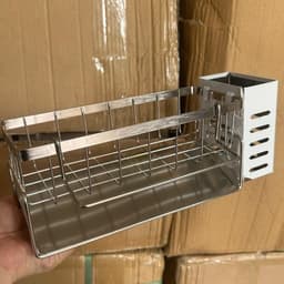 Khay inox kèm ống đũa  DUCANH 2