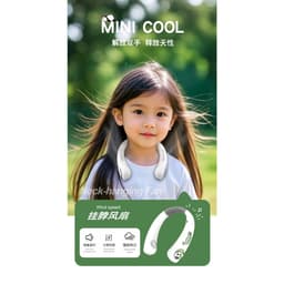 Quạt Đeo Cổ Mini 3 Cấp Độ Gió Hình Thú Dễ Thương Pin Trâu 1800mAh Quạt Sạc USB Tiện Lợi Mùa Hè 6
