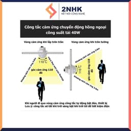 Công tắc cảm biến chuyển động hồng ngoại BT1, công tắc cảm ứng chuyển động tự động bật tắt 4