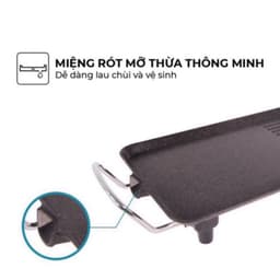 Bếp nướng điện Sunhouse không khó SHD4607 công suất 1500w 6 mức nhiệt, mặt tráng men chống dính,kjo 9