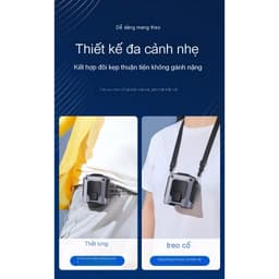 Quạt Mini Đeo Thắt Lưng Đeo Cổ Lk101 – Pin 10000mAh | 100 Cấp Gió | Có Đèn Pin & Tích Hợp Sạc Dự Phòng 4