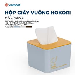Hộp giấy nhựa Hokori Việt Nhật cao cấp, Hộp đựng giấy ăn nhà hàng, quán ăn, gia đình tiện lợi ,chọn màu note lại đơn 8