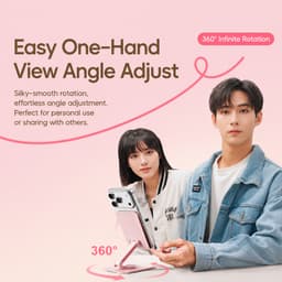 Giá Đỡ Điện Thoại Kim Loại Xoay 720° Điều Chỉnh Đa Góc Gập Gọn Cho Tablet iPad Livestream Để Bàn 6