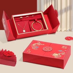Hộp đựng trang sức của hồi môn cho cô dâu phụ kiện đám cưới may mắn sang trọng 4