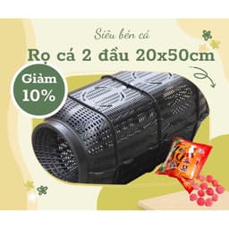 [Hàng Loại 1] Rọ Cá 2 Đầu 50x20cm - Lồng Bẫy Cá Tôm Cua Siêu Bền, Bẫy Cá Chép Trắm Trôi Hiệu Quả 5