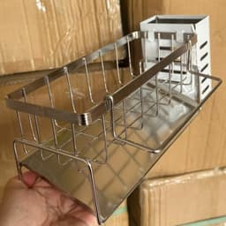 Khay inox kèm ống đũa  DUCANH 1