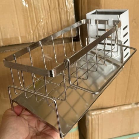 Khay inox kèm ống đũa  DUCANH