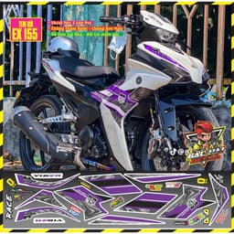 Tem Rời Exciter 155 Tem Xe Exciter 155 Mẫu Trắng Hồng Mẫu Mới Phối Đủ Màu Decal 3 Lớp 5