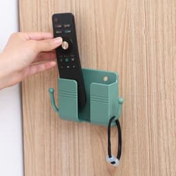 [Combo 6 Chiếc] Giá Đỡ Dán Tường Để Sạc điện thȯại, Để Remote, Ổ Cắm Kèm 2 Móc Treo Đồ kt 10x3x9.5cm 2