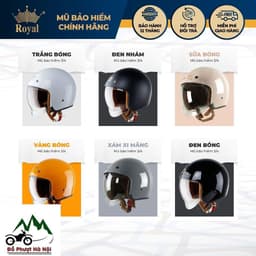 Mũ bảo hiểm 3/4 Royal m139 chính hãng kính âm thời trang cho nam và nữ đi xe máy 2