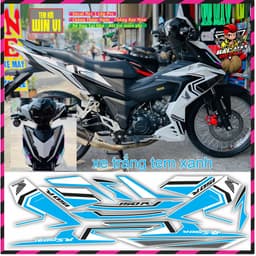 Tem Xe Win V1 Trắng Đen chế Đẹp decal pvc 3 lớp winner 5