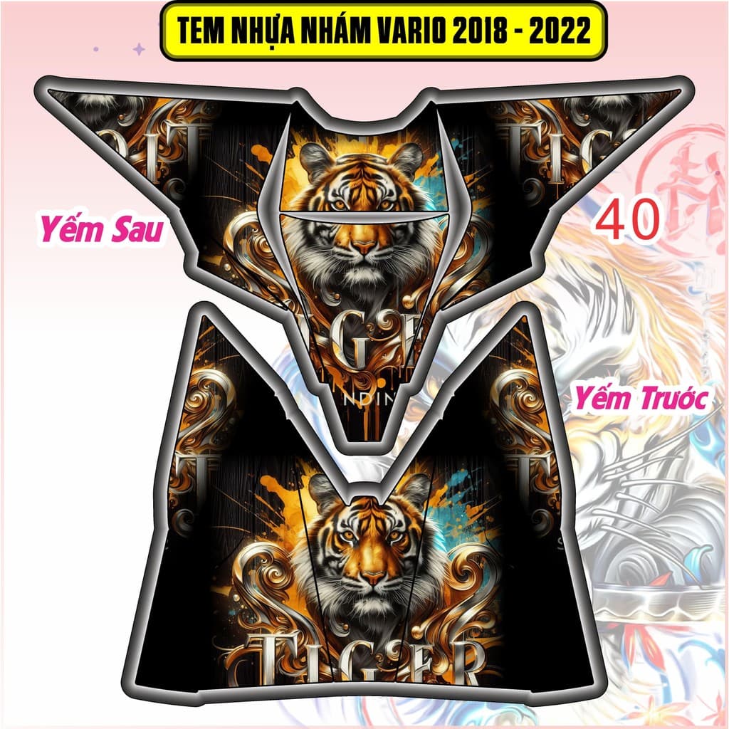 Tem Dán Nhựa Nhám Vario 125-150 2018 - 2022  decal 3lớp chống thấm nước
