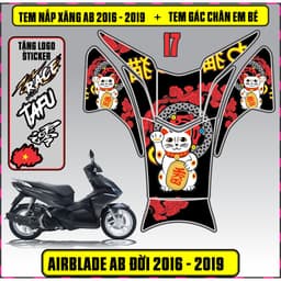 Tem Dán Nắp Xăng + Gác Chân Em Bé Xe AB Đời 2016 - 2019 Decal 3Lớp Mẫu Mới 4