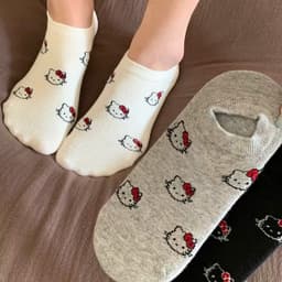 Set 5 Đôi Tất/ Vớ Hài Nữ Cotton Hoạ Tiết Hello kitty Siêu Dễ Thương Lot Th10 1