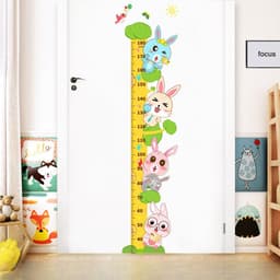 Thước Đo Chiều Cao, dán tường đo chiều cao cho bé hình con vật đáng yêu decal trong  kt 60*90 3177 8