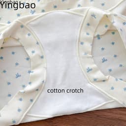 Yingbao 5 Chiếc Cotton Boxer Ngắn Eo Cao Quần Lót Nữ Boyshort Quần Lót Bảo Vệ Toàn Diện Co Giãn In Hoa Kẻ Sọc Quần Lót Plus Kích Thước 3