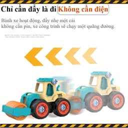 Đồ Chơi Xe Công Trình Tháo Lắp,Bộ 4 Xe Nhiều Màu Kèm Vít & Tua Vít,Phát Triển Khả Năng Thực Hành Của Trẻ 4