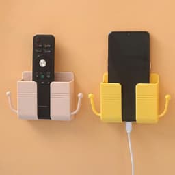 [Combo 6 Chiếc] Giá Đỡ Dán Tường Để Sạc điện thȯại, Để Remote, Ổ Cắm Kèm 2 Móc Treo Đồ kt 10x3x9.5cm 6