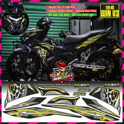 Tem Xe Winner V3 Đẹp Đa Dạng Màu Sắc. Mẫu Chữ Tàu Tem Win V3 9