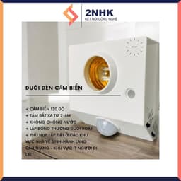 Đuôi đèn cảm ứng chuyển động sử dụng tia hồng ngoại, chuôi đèn cảm biến ứng tự sáng khi có người,, tắt khi không người 2