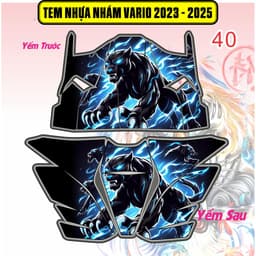 tem vario tem dán yếm đen nhựa nhám vario 125 2023 - 2025 nhiều mẫu 2