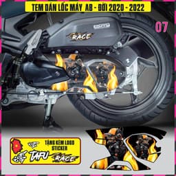 Tem Dán lốc Máy Xe AB Airblade Đời 2020-2022 Decal 3lop chống thấm nước 3