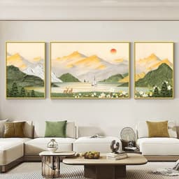 3 bức tranh canvas "Núi rừng chính" chất lượng cao - trang trí nhà cửaTranh trang trí phòng khách,trang trí, tranh tường 1