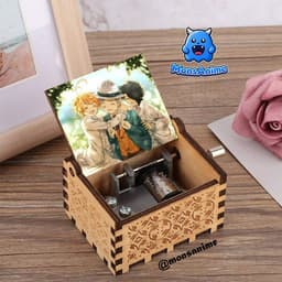 Hộp Nhạc Gỗ Mini in hình Miền Đất Hứa The Promised Neverland - Music box xinh xắn 1