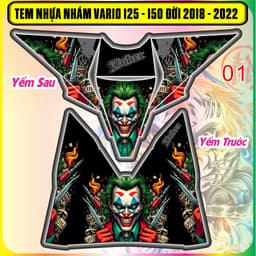 Tem dán nhựa nhám Joker cho Vario 125 150 đời 2018-2022 dễ dán, phong cách mới hot trend 1