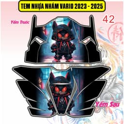 tem vario tem dán yếm đen nhựa nhám vario 125 2023 - 2025 nhiều mẫu 4
