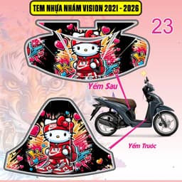 Tem Dán Nhựa Nhám Vision 2021 - 2026 nhiều mẫu decal 3lớp chống thấm nước 3