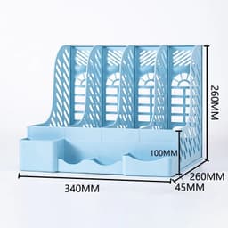 Khay kệ đựng tài liệu 4 ngăn xinh xắn, Giá kệ đựng sách vở để bàn decor bàn học BG03 9