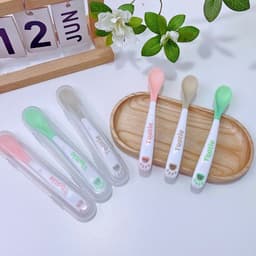 Thìa ăn dặm báo nóng Tootie cho bé ăn dặm, Thìa ăn dặm cảm biến nhiệt cho bé 4