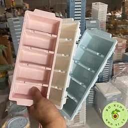 Khay làm đá 5 ô to nhựa Việt Nhật 6965 - Khay đá hình chữ nhật, khay để đồ ăn dặm cho 22 22 2