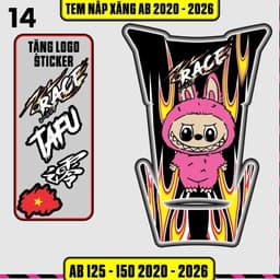 Tem Dán Nắp Xăng AB 2020 - 2025 (Lưu ý :AB 2026 DÁN KHÔNG VỪA) Tem AB Mẫu Mới Cực Chất 6