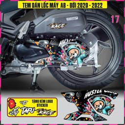 Tem Dán lốc Máy Xe AB Airblade Đời 2020-2022 Decal 3lop chống thấm nước 9