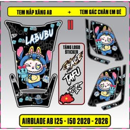 Tem Dán Nắp Xăng Tem Gác chân Em Bé AB 2020 - 2025 ( AB 2026 DÁN KHÔNG VỪA ) Tem AB Mẫu Mới Cực Chất Mẫu Mới 6
