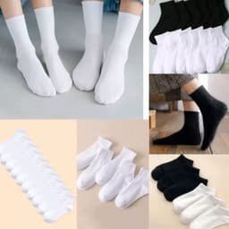 Combo 10 đôi tất NIK trơn trắng đen , thời trang tiện dụng  4