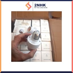 Đuôi đèn cảm ứng radar vi sóng, đui đèn cảm ứng cảm biến chuyển động radar vi sóng tự động bật tắt 3