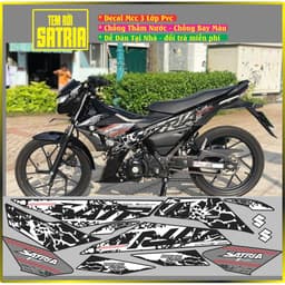TEM RỜI SATRIA MẪU ZIN DECAL MC 3 LỚP ĐỦ MÀU 9