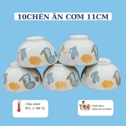 Bộ Bát Đĩa Gốm Sứ Họa Tiết Khủng Long - Quà Tặng Ý Nghĩa cho Bé Yêu Và Gia Đình 5