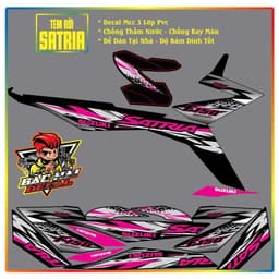 TEM xe satria RAIDER MỚI DECAL PVC 3 LỚP 4