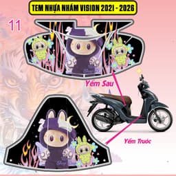 Tem Dán Nhựa Nhám Vision 2021 - 2026 nhiều mẫu decal 3lớp chống thấm nước 6